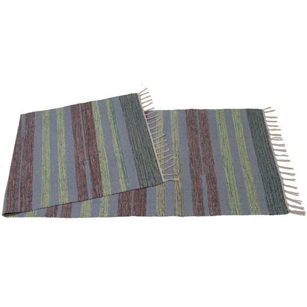 Bloomsbury Market Mediapolis HandKnotted Cotton Green/Grey/Brown Rug